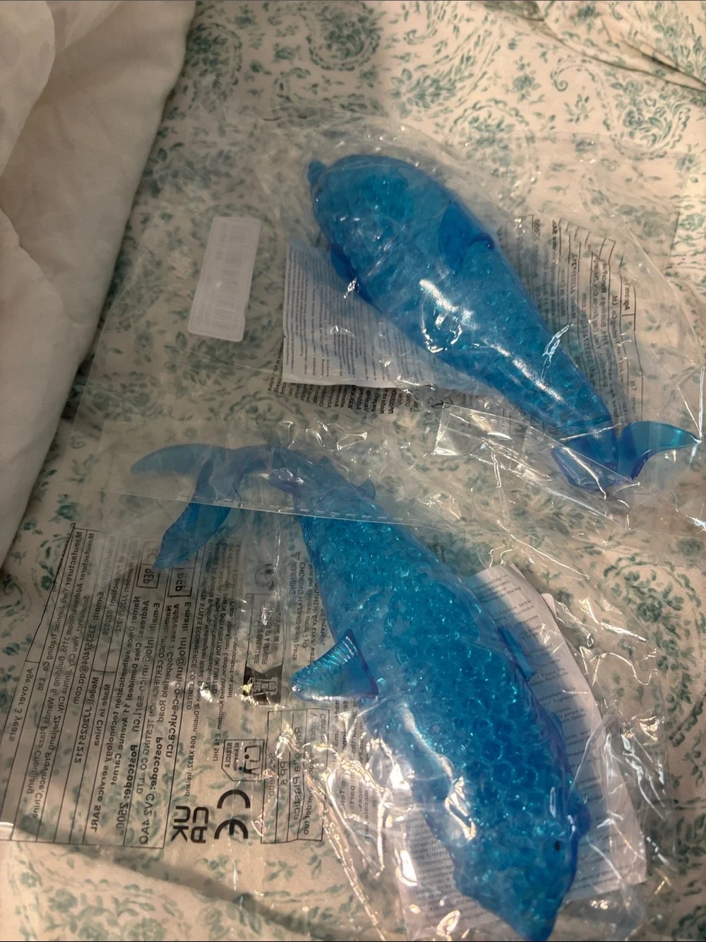 SHEIN Blue Gel Fish Aquarium Toys - Pack of 2 squishy toys